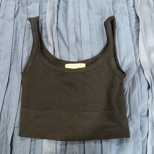 Jordyn Jagger Ribbed Womens Black Tank Top One Size